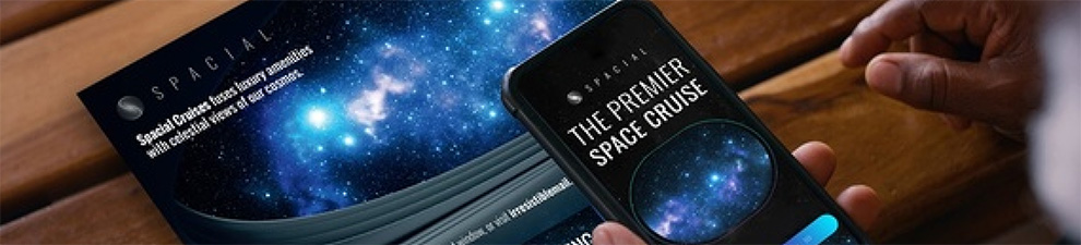 A smartphone being used to take a picure of a mailpiece of a fictional company.